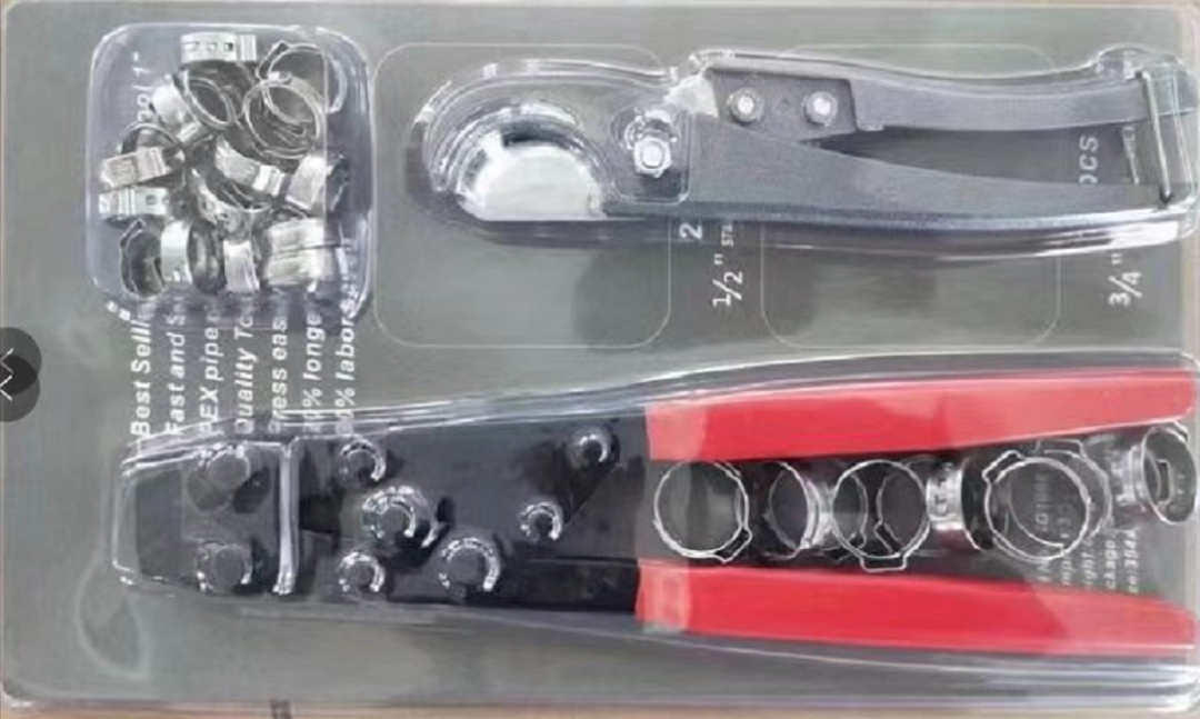 картинка Комплект хомуты и клещи для труб PEX от магазина Одежда+